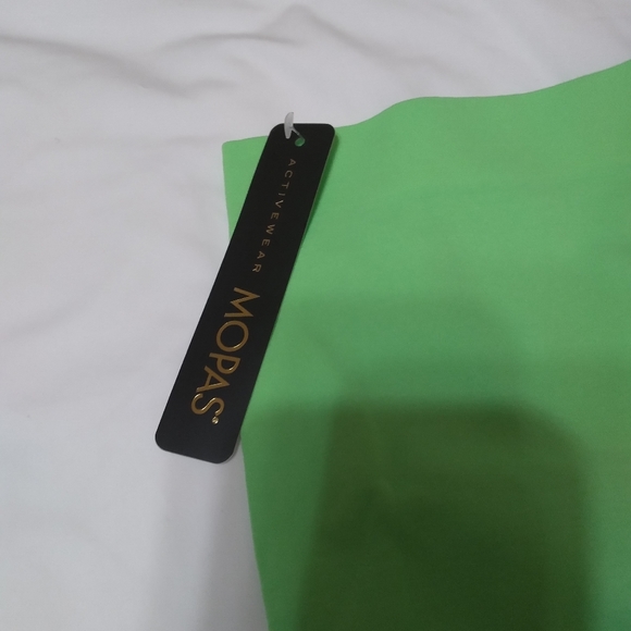 WOMEN NWT MOPAS LIME GREEN LEGGINGS - Picture 5 of 8